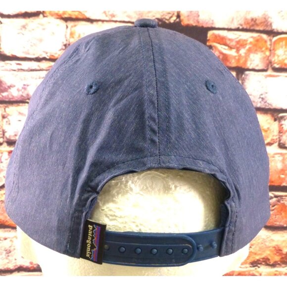 Patagonia Spellout Logo Netplus Blue Adjustable Snapback Hat - Picture 3 of 10